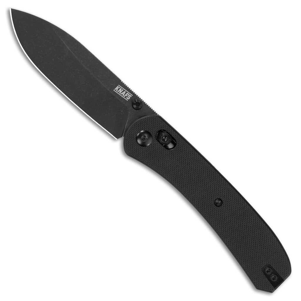 Lander 1 Pocket Knife - Black G10 - D2 – Knafs