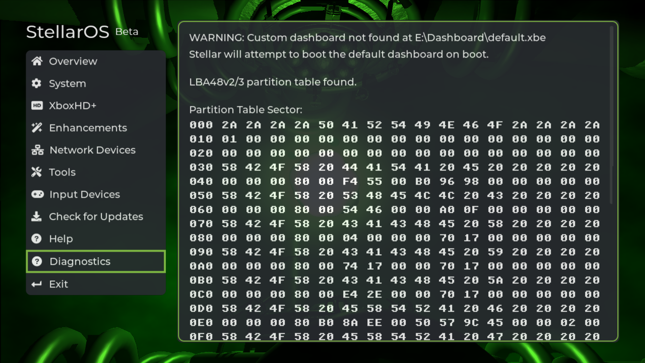 The new diagnostics screen gives helpful insight into possible issues.