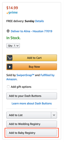How to add Product To Amazon Baby Registry