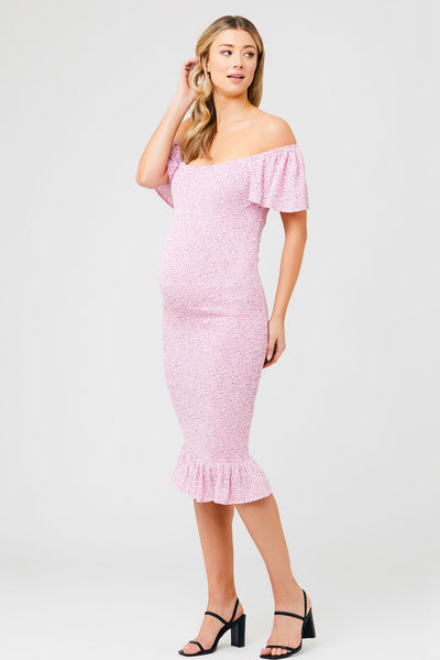 RIPE Vivian Shirred Maternity Dress