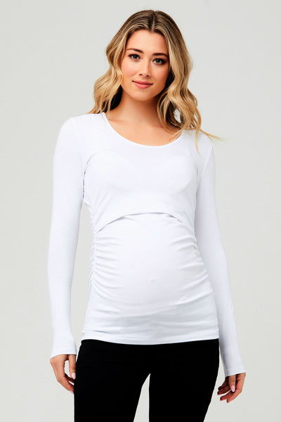 Kate Organic Cotton Maternity Nursing Top in Black Ripe – Seven Women  Maternity