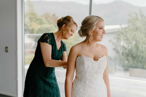 wedding day strapless dress