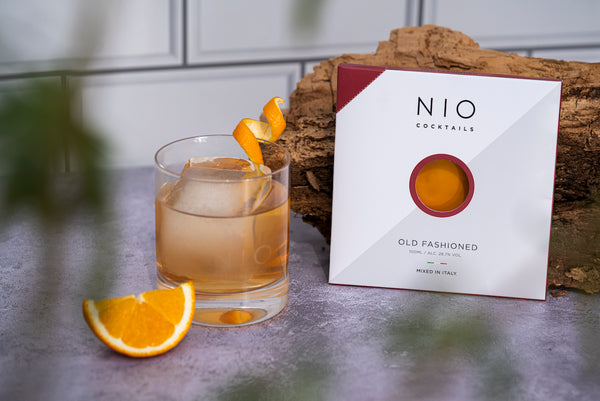 Old Fashioned NIO Cocktail Drink Orange Glass