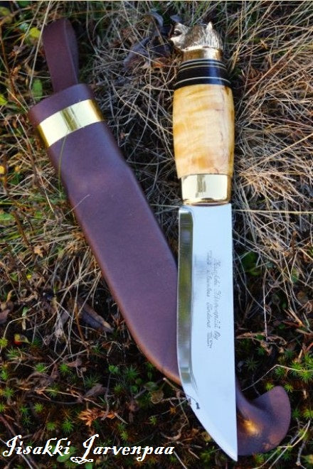 Jarvenpaa Kauhava horse head knife Scandi Hunting Finland
