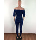 Fashion Denim Jumpsuit Women Wide Leg Spaghetti Strap Bodycon Jumpsuit Bandage Rompers Womens Jumpsuit Slim Female - Ecart