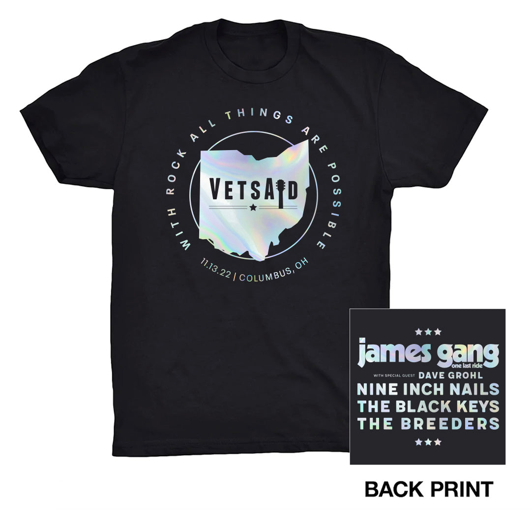 VetsAid 2022 Foil Black Tee - VetsAid product image