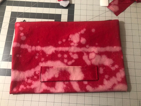 Red tie dye clutch