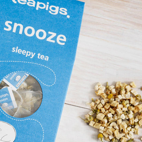 snooze tea with chamomile and lavender