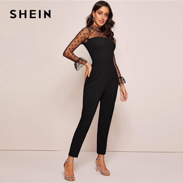 shein polka dot jumpsuit