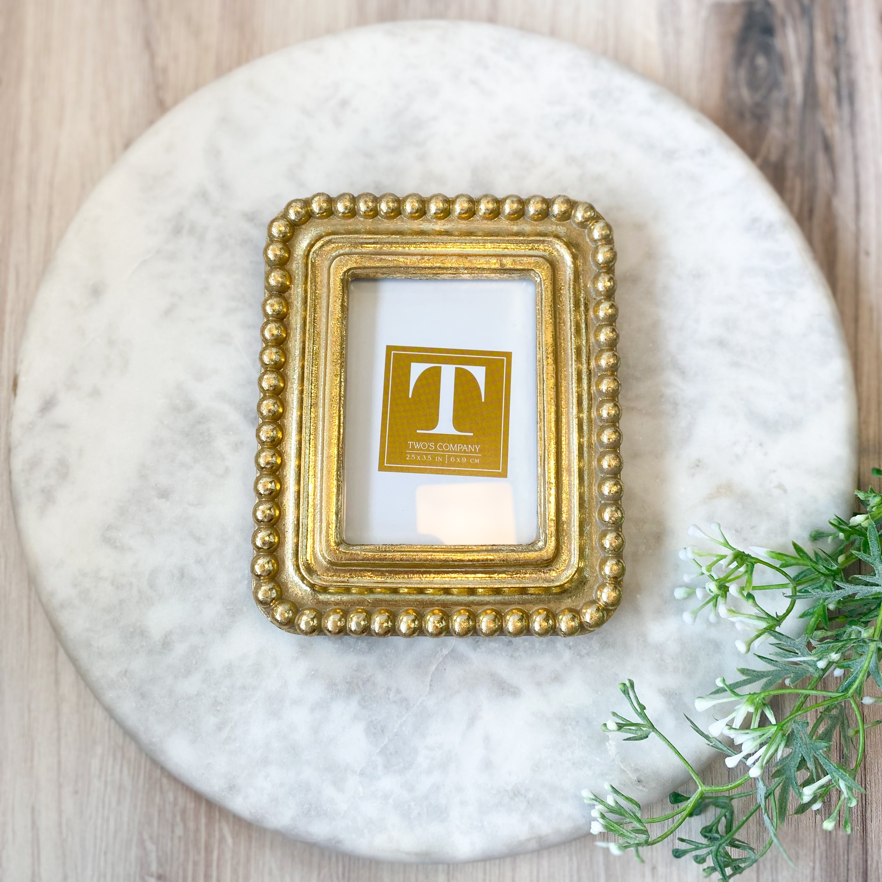 Beaded Texture Gold Frames