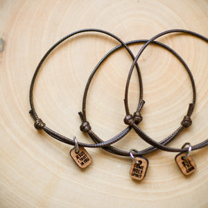 Messages Brown Cord Bracelets Jesus I trust in You - Crossroads Collective