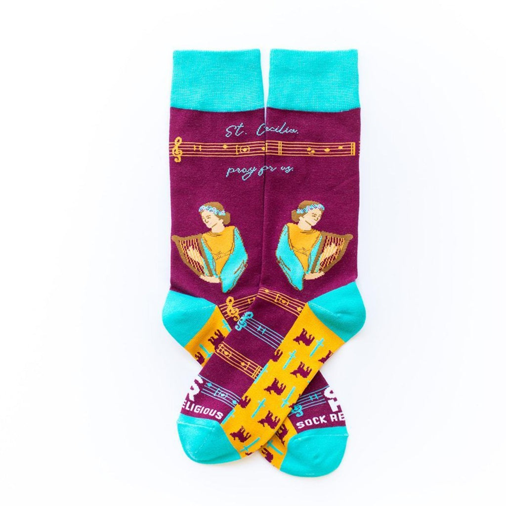 Socks: St. Catherine of Siena, polyester adult crew