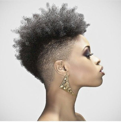 Mohawk Fade Haircut For bald black women