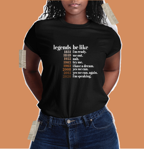 I'm Ready, We Out, Nah, Try Me, I Have A Dream, Yes We Can, Yes We Can, Again, I'm Speaking shirt