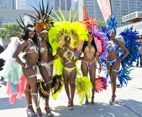 black women at caribana festival. 