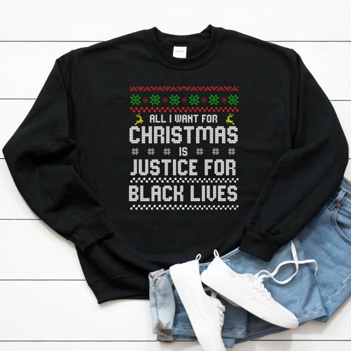 Alcatraz Island Mellow Inzet Black Lives Matter Ugly Christmas Sweater - Black Owned Clothing – My Black  Clothing