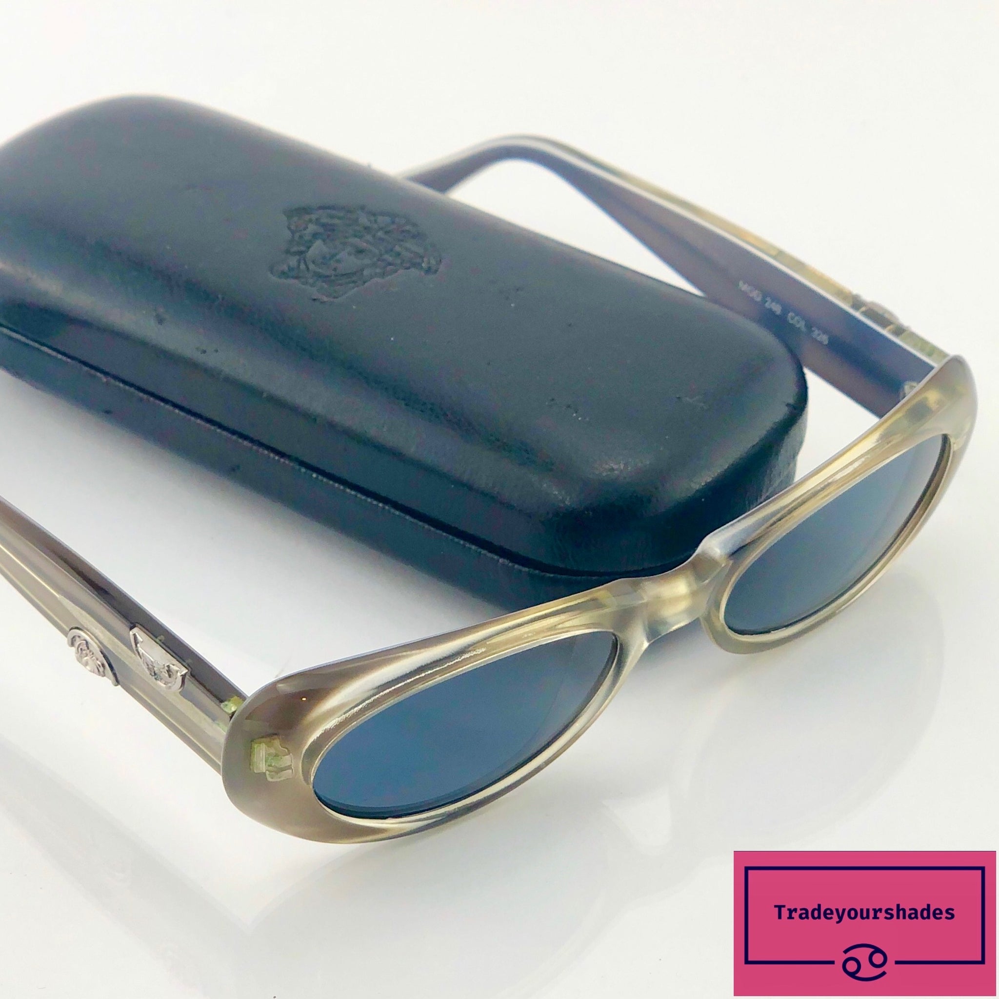 oval versace sunglasses