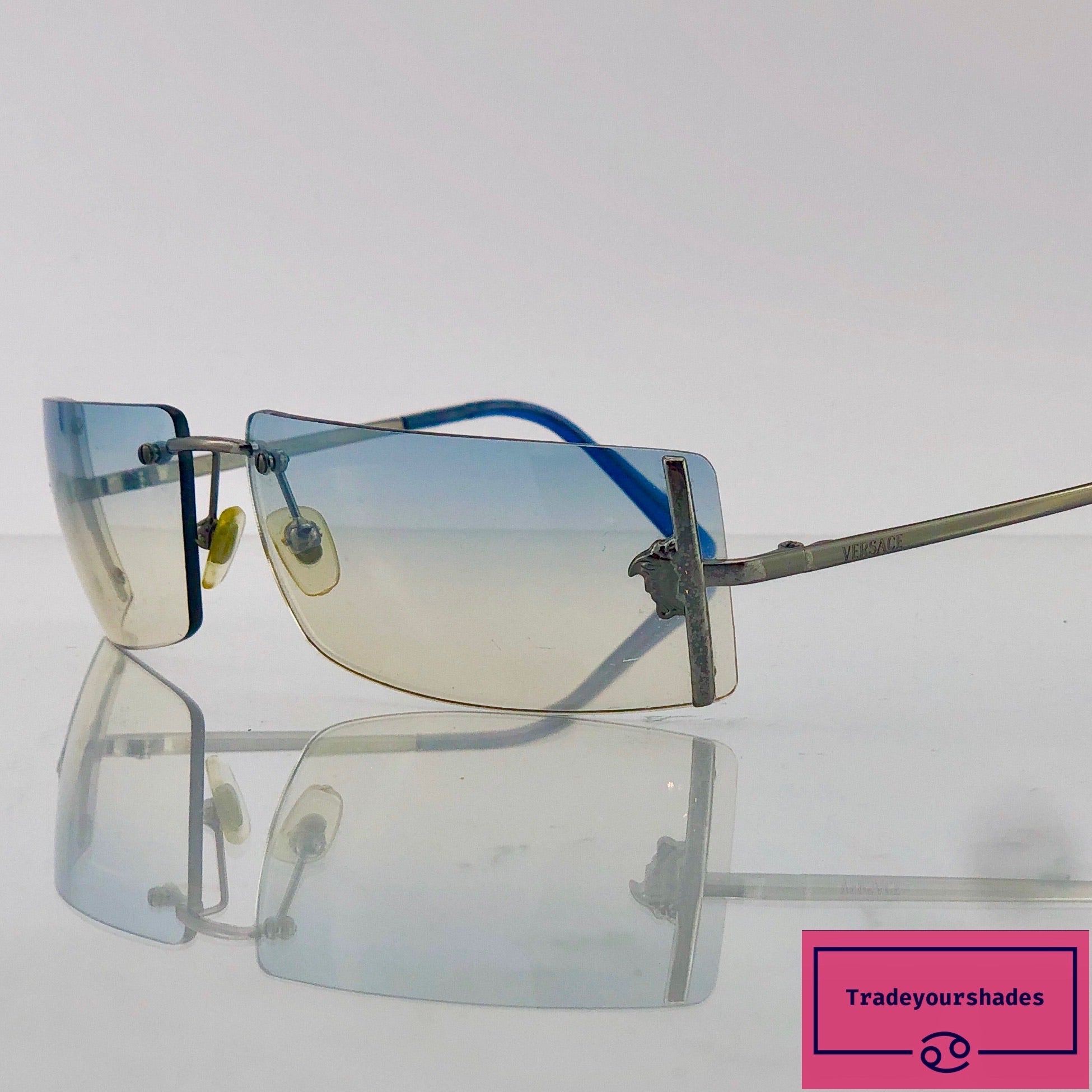 versace rimless eyeglasses