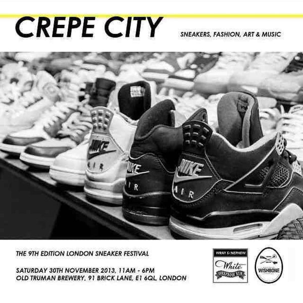 Crepe City sneakers fashion art and music kicks off the 9th instalment.  Saturday 30th November 2013