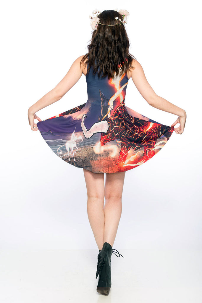 The Standoff A-Line Dress - Gold Bubble Clothing