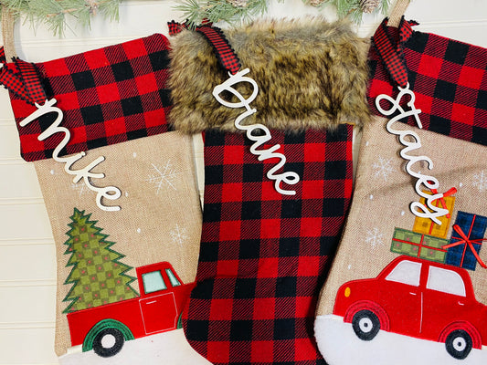 Christmas Stocking Tags Letters – Z Create Design