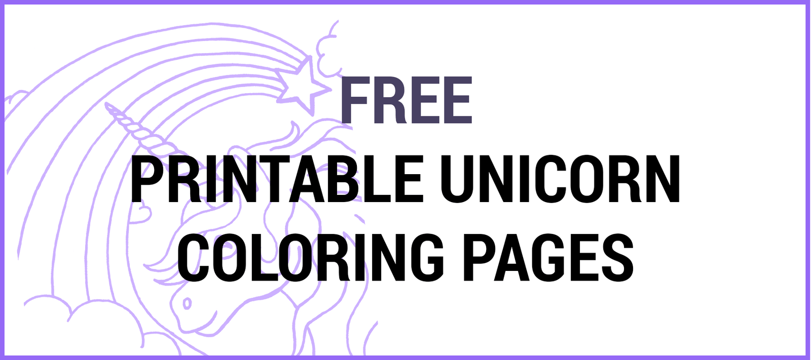 Easy Unicorn Coloring Pages To Print