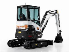 2.7 tonne Bobcat excavator for hire at Forth Grass Machinery