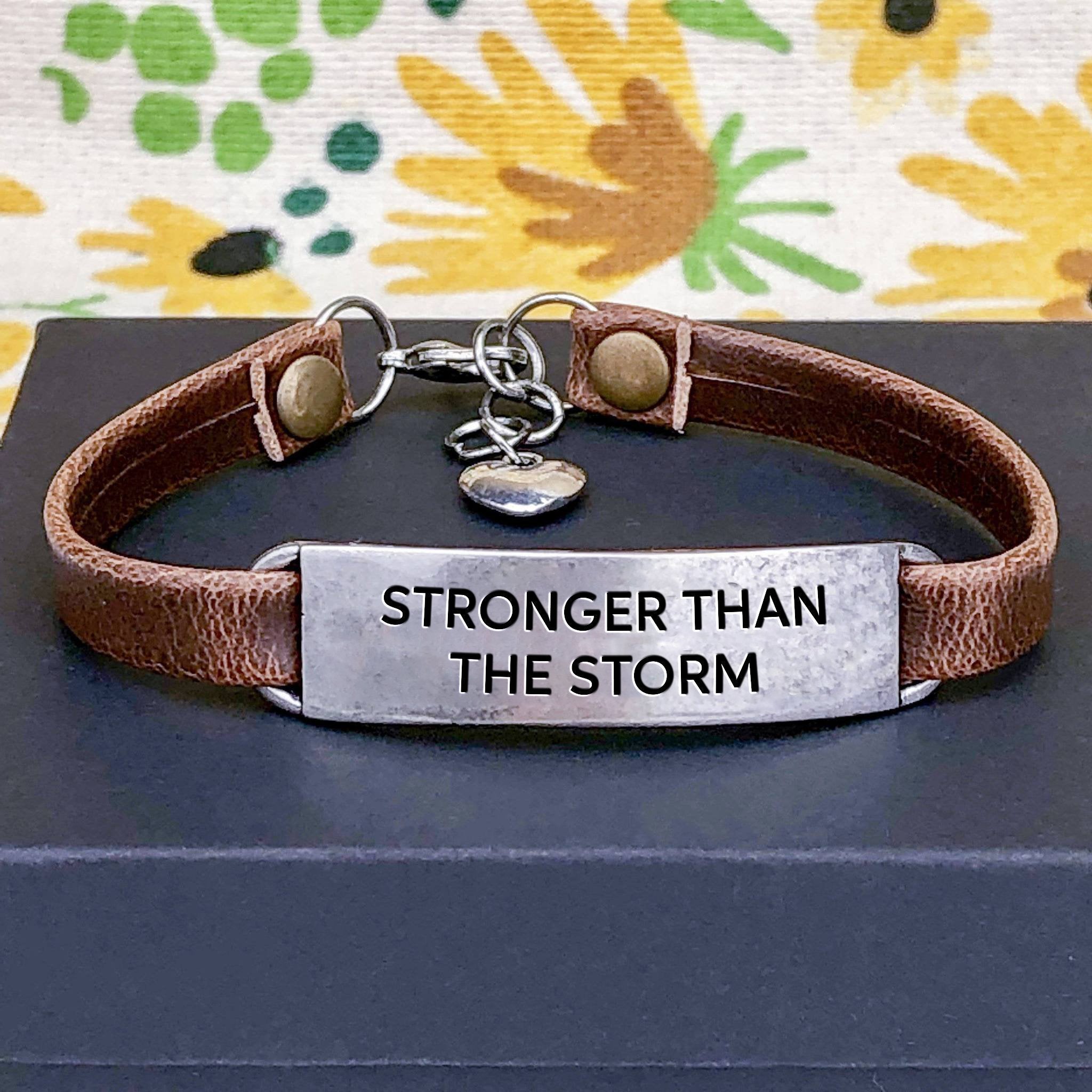 Stronger Than The Storm Leather Bracelet – Vibes Tribe