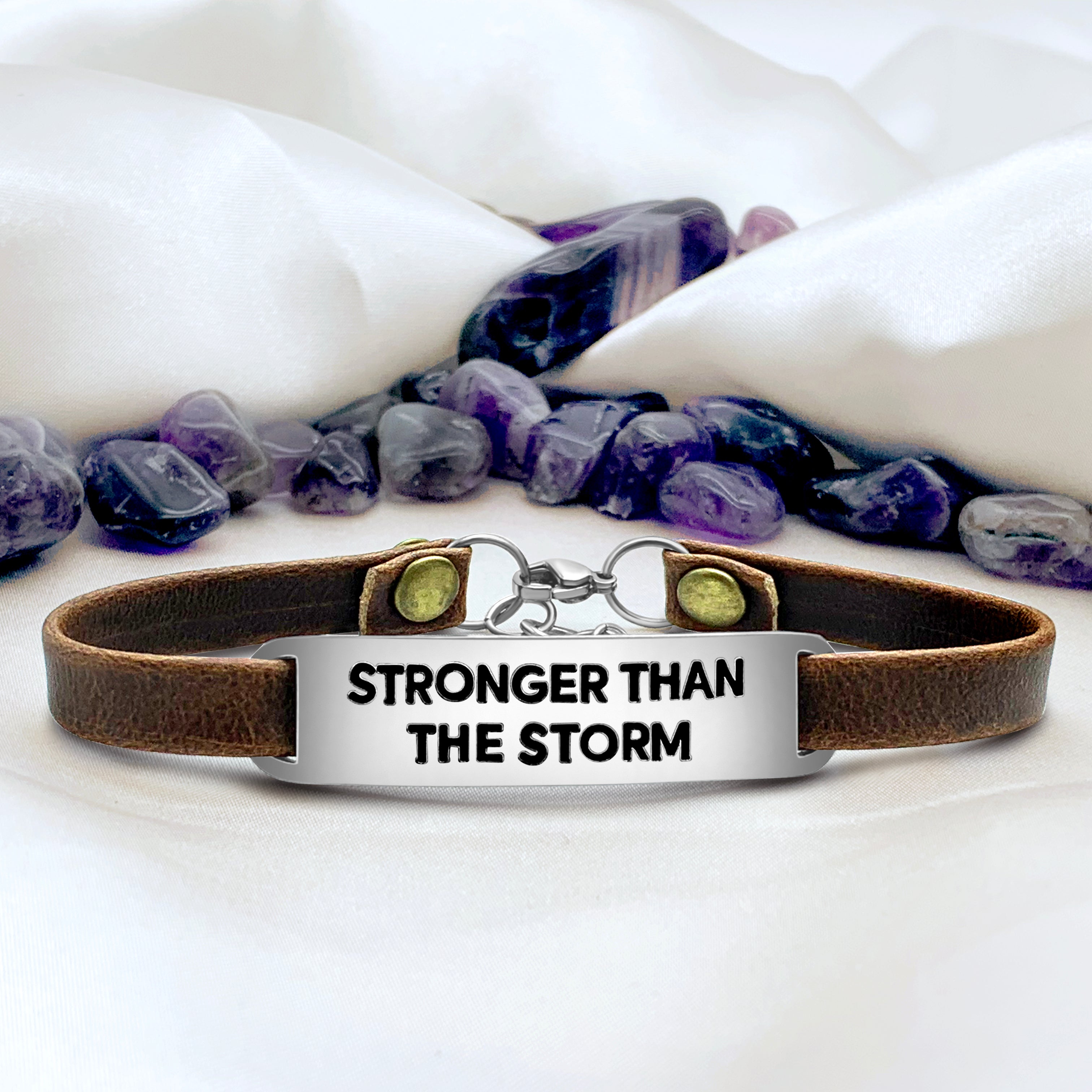 Stronger Than The Storm Leather Bracelet – Vibes Tribe