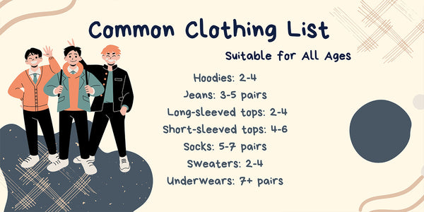 common school clothing list