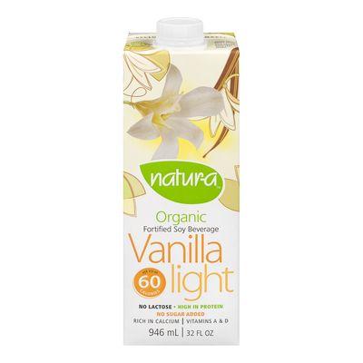 Soy Beverage, Vanilla, Light, Organic, Natura, 946ml – Cooldel