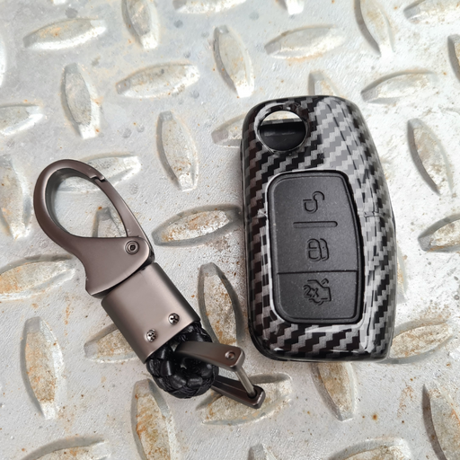 Carbon Fiber Silicone Key Fob Cover For Ford 11-17 Fiesta, 12-17 Focus —  iJDMTOY.com