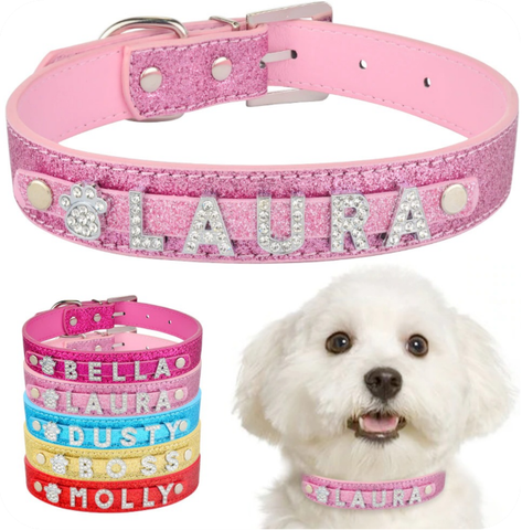 Joa Glitter® | Gepersonaliseerde halsband | Hondenhalsband Hondenmagazijn