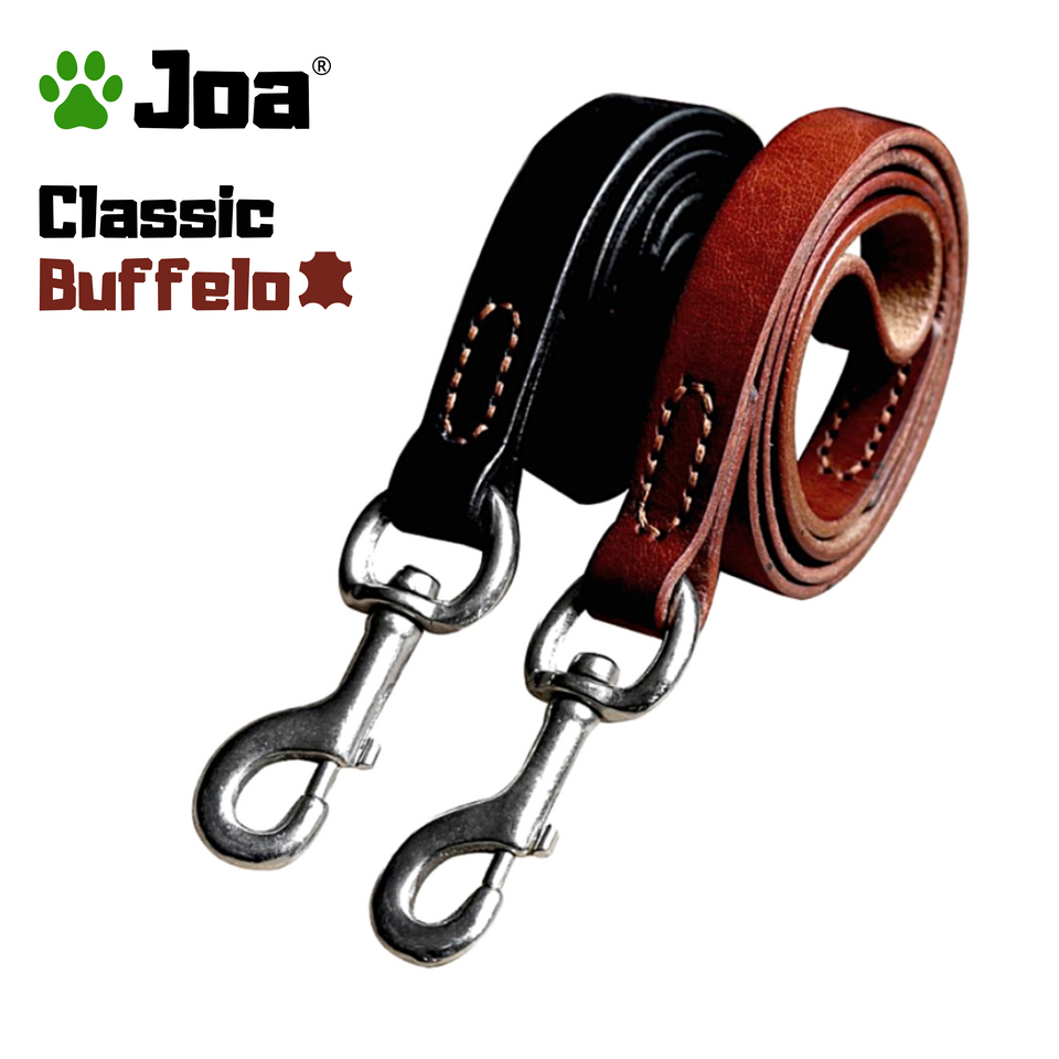 Uitvoeren Vanaf daar opslaan Joa® Classic Buffalo | Leren hondenriem – Hondenmagazijn