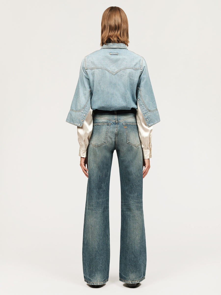 Geometric Logo Western Washed Denim Shirtâ | Shirts&Blouses | Ports 1961