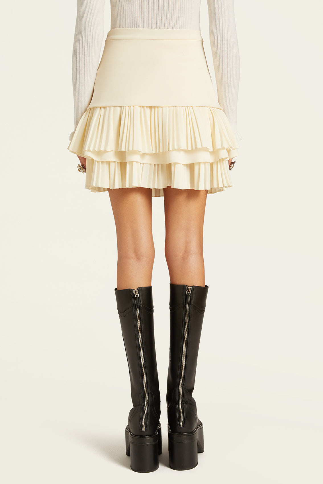 Multi-Pleat Layered Mini Skirt – Ports1961