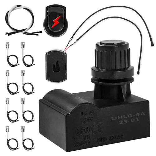 4 Outlet Surefire Ignition Kit for Coleman 3 Burner with Side Burner or 4 Burner Grills, Switch Spark Generator Push Button Kit, Gas Grill Parts