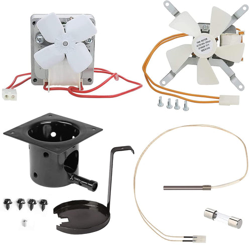 Porcelain Enameled Fire Burn Pot, Hot Rod Ignitor, Auger Motor and Induction Fan Parts Kit for Pit Boss Pellet Grills 