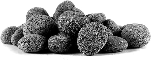 10 lbs 0.5 - 1'' Black Premium Pebbles Lava Rock Natural Tumbled Stones for Indoor Outdoor Gas Fire Pit, Fireplaces, Garden Landscaping Decoration