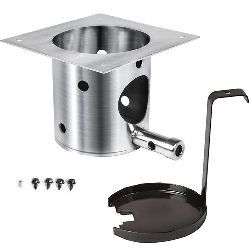 Fire Burn Pot for Traeger Silverton TFS62PLD Pellet Grill, SUS 304 Stainless Steel,with Ash Remover and Screws FAB310
