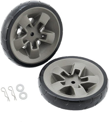 65930 6 Inch Grill Wheels + 987101 Hub Caps 2Pcs Kit for Weber 18