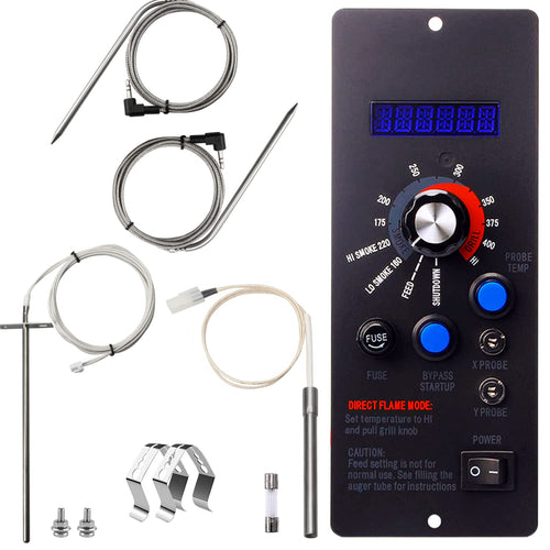Digital Controller Thermostat Kit for Camp Chef Wood Pellet Grills With Hot Rod Igniter, Meat Probe and RTD Temp Sensor