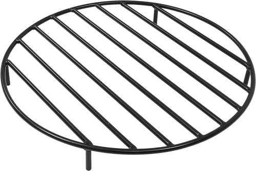 24-Inch Round Heavy-Duty Steel Fire Pit Grate Camping Cooking Grate for Outdoor Campfire, Backyard, Patio, Garden, Picnics Uses