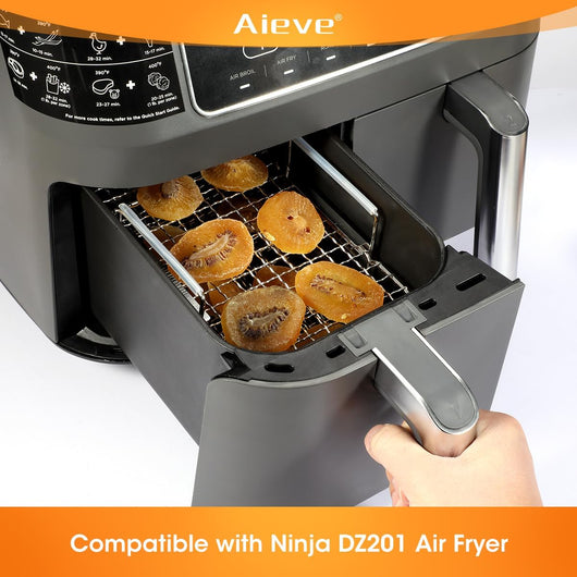 Air Fryer Rack for Ninja Dual Air Fryer 304 Stainless Steel Multi-Layer  Dehydrator Rack Toast Rack Air Fryer Accessories 