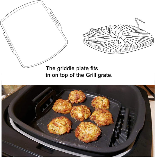 Feekoon Grill Griddle Plate Compatiable with Ninja Foodi Grill with Air  Fryer (Model AG300 AG300C AG301 AG301C AG302 AG400 IG301A), Durable  Aluminum