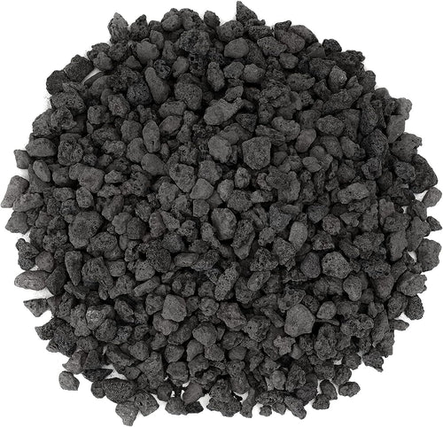 Black Lava Rock 10 Pounds 0.3-0.6'' Volcanic Lava Stones for Indoor Outdoor Fire Pits Fireplaces Gas Grill and Landscaping