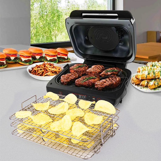 Aieve Air Fryer Rack, Multi-Layer Dehydrator Rack Accessories Compatible  with Ninja Foodi Grill XL FG551 IG601 IG651