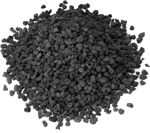 Black Lava Rock 10 Pounds 0.4-0.8'' Volcanic Lava Stones for Indoor Outdoor Fire Pits Fireplaces Gas Grill and Landscaping