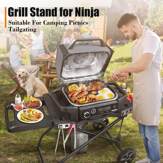 GRISUN Portable Grill Cart for Ninja Woodfire Grill OG700 Series