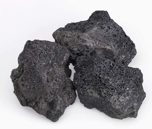 Black Premium Lava Rock 10 Pounds 3 - 6'' Volcanic Lava Stones Granules for Indoor Outdoor Fire Pits Fireplaces Gas Grill, Fish Tank and Landscaping